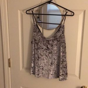 Grey Velvet American Eagle Tank Top